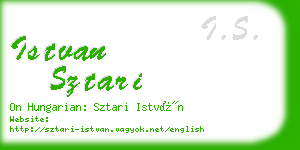 istvan sztari business card